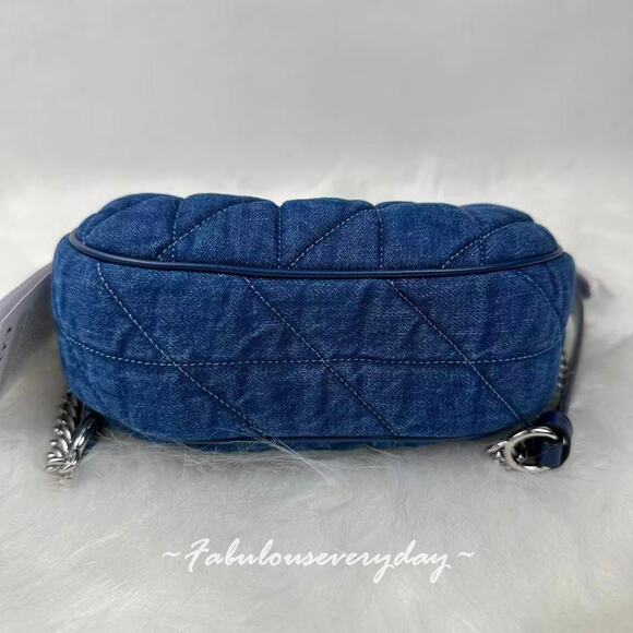 Coach Carmen Mini Crossbody Bag With Quilting In Denim CAK89 NWT - Picture 9 of 9
